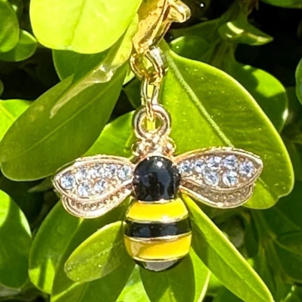Bee Charm(ing)! Mini Rhinestone Bee Bag Charm